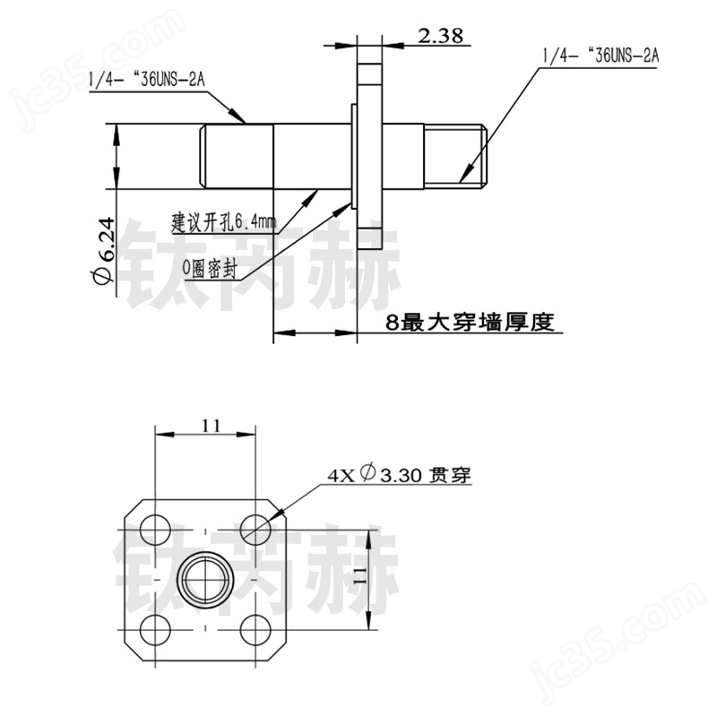 2.92mm射頻微波毫米波高真空同軸連接器